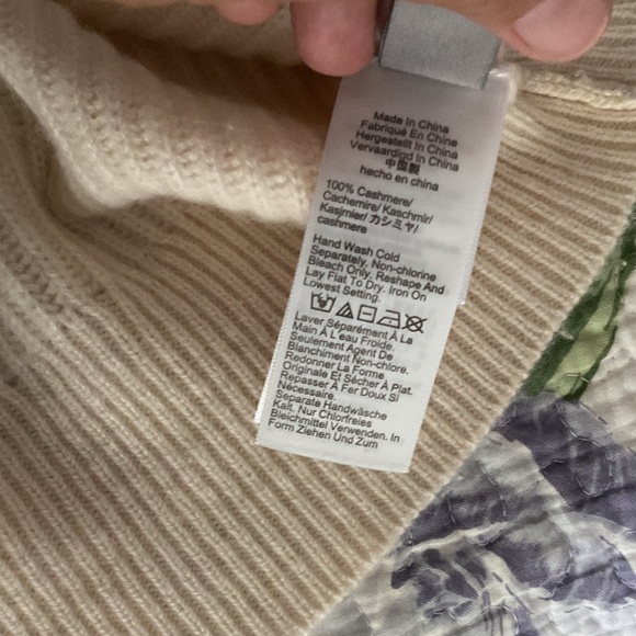 J. Crew Ribbed  cashmere Cream Sweater; size S - Picture 5 of 5